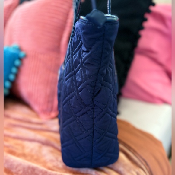 Vera Bradley Quilted Navy Tote - Picture 4 of 6